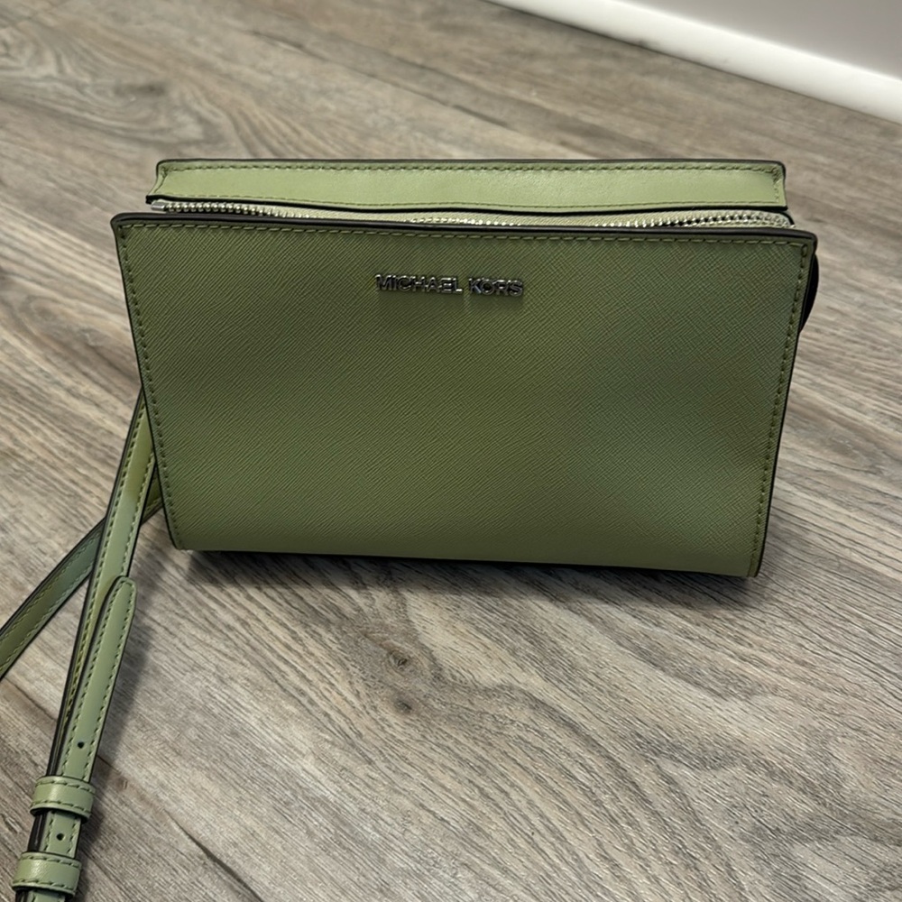 Michael Kors light olive green crossbody